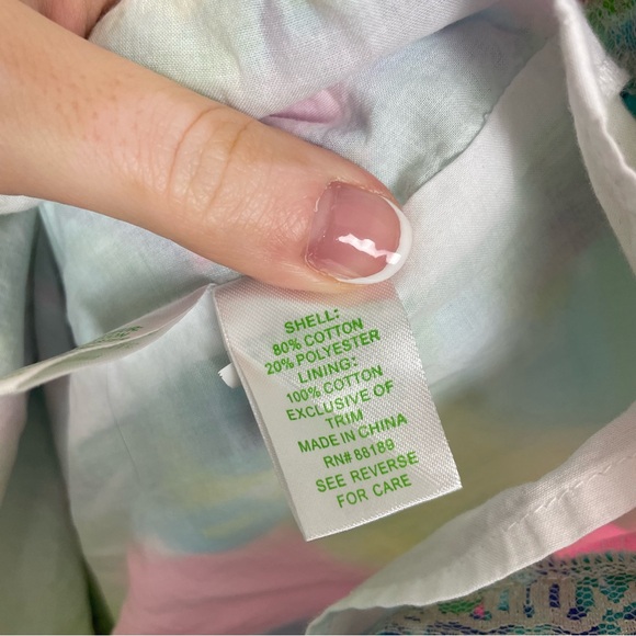 Lilly Pulitzer Brynn Strapless Dress Pink Sunset Print Size 00 - Picture 6 of 7